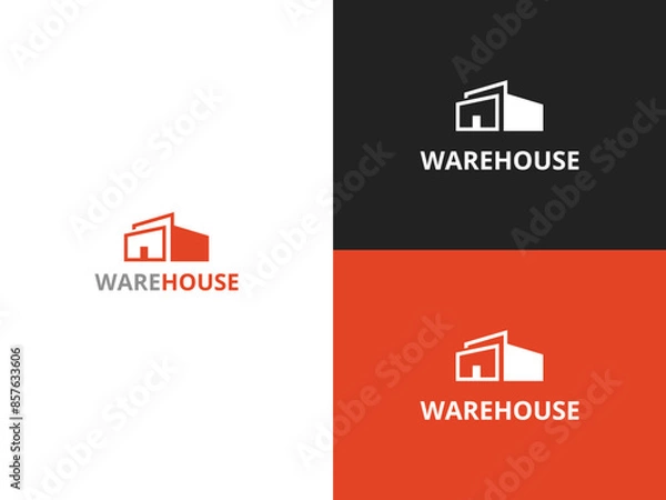 Obraz Minimal Warehouse logo design