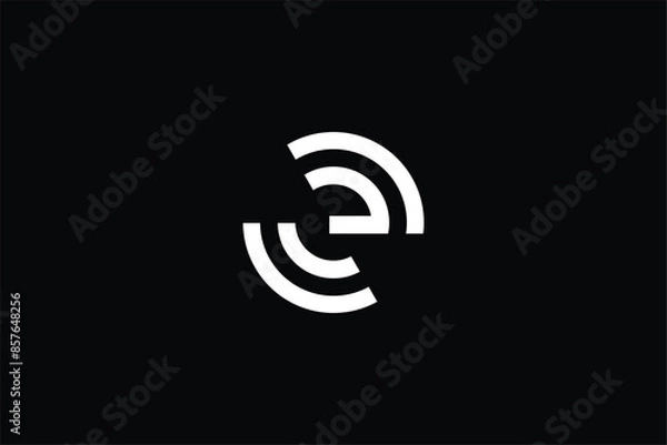 Fototapeta letter E wifi signals logo, letter E infinity icon logo, letter C wifi symbol element,  mobile logo, wireless icon, wifi, radar wave, s security logo