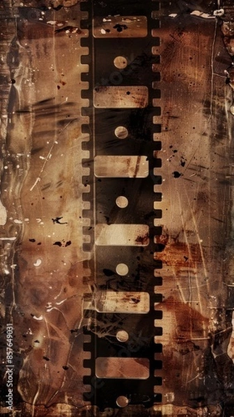 Fototapeta Vintage Film Reel. A nostalgic film texture depicting a high detailed plain background