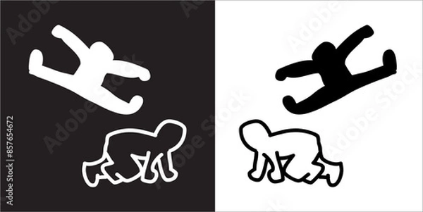 Fototapeta  IIlustration Vector graphics of Bitsbats icon