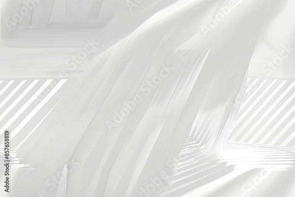 Fototapeta White Minimalist Abstract Background created with Generative AI