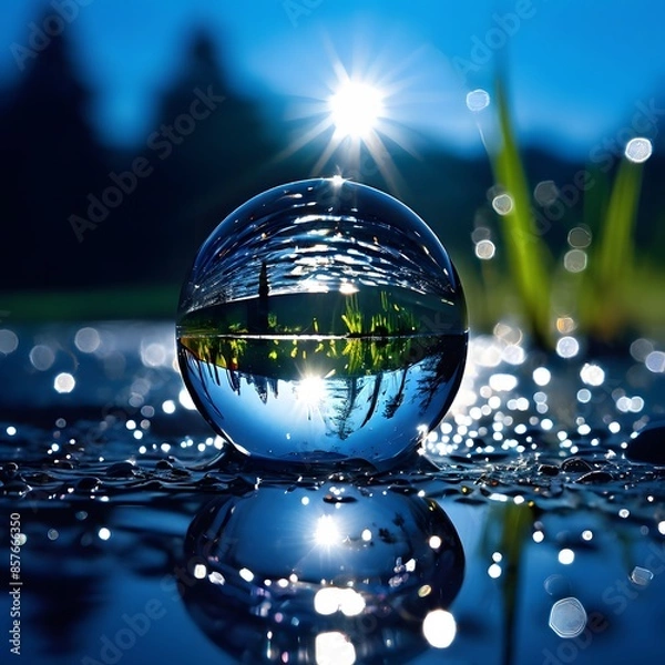 Obraz massive water droplet