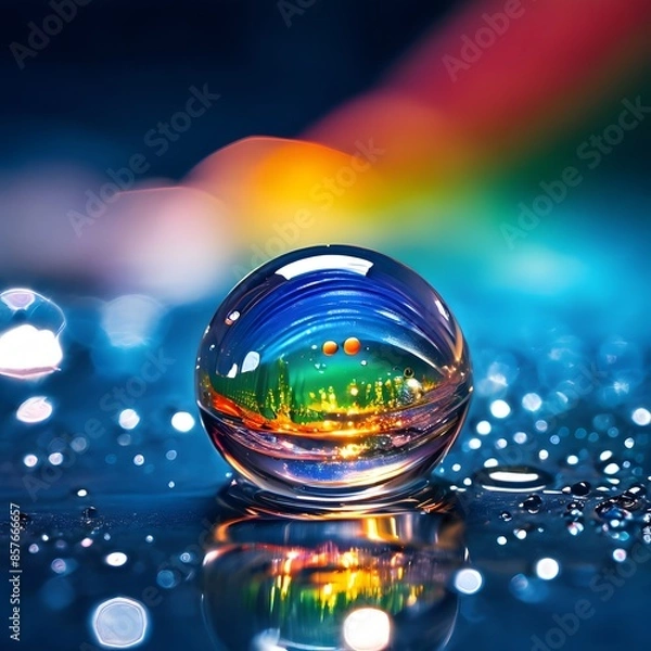 Fototapeta sphere with drops