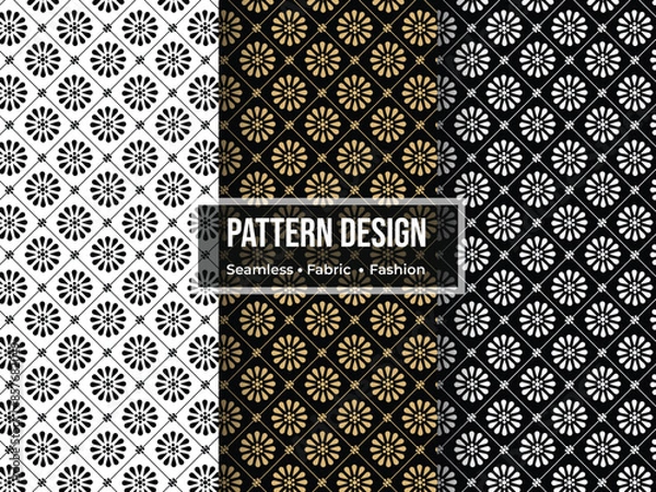 Obraz Seamless Fabric geometric patterns Design.