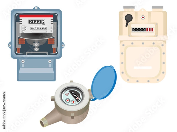 Obraz 電気・水道・ガスメーター