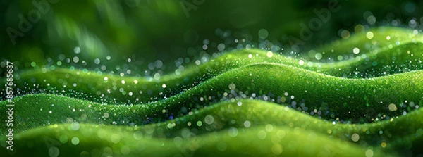 Fototapeta soft glittering green sand.generative ai