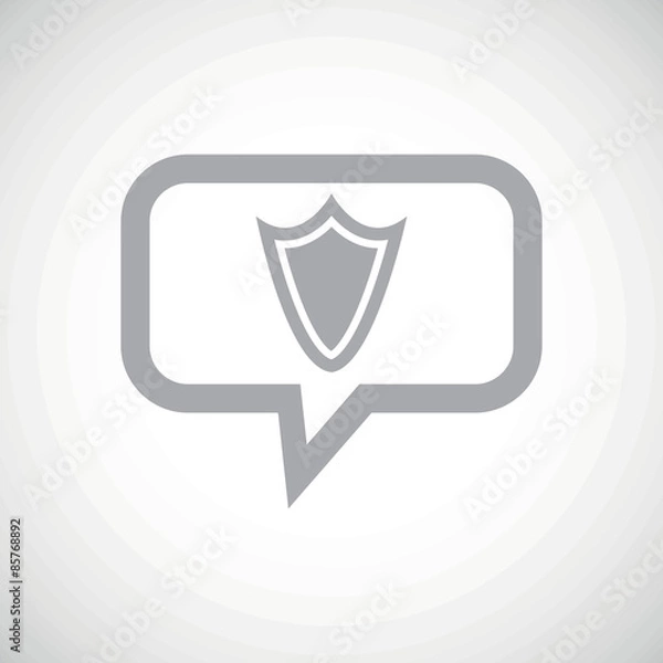 Fototapeta Shield grey message icon