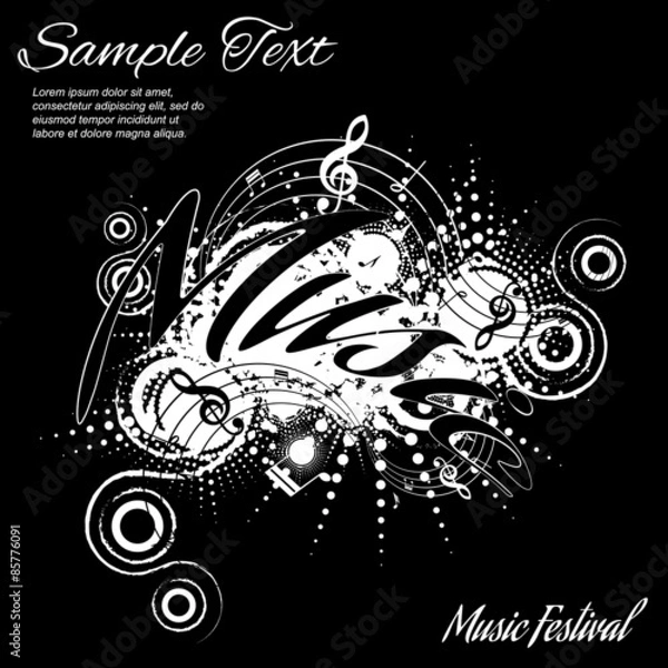 Obraz background music, abstraction