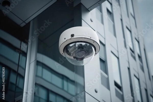 Fototapeta Security Camera on a Building