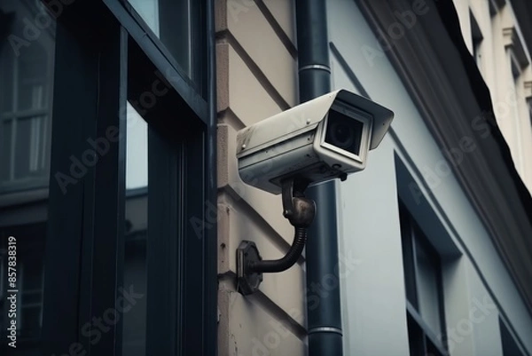 Fototapeta Security Camera on a Building