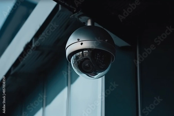 Fototapeta Security Camera on a Building