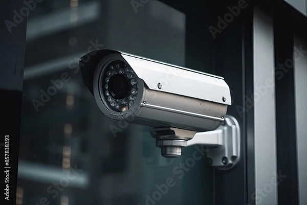 Fototapeta Security Camera on a Building