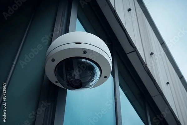Fototapeta Security Camera on a Building