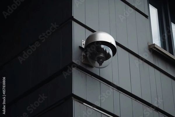Fototapeta Security Camera on a Building