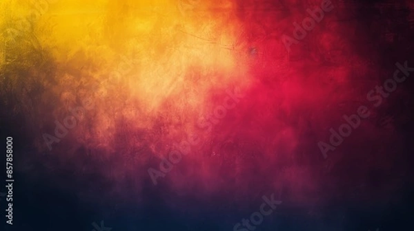 Fototapeta A dusty film strip texture with an abstract orange and black background, light leak effect overlay, retro flare for nostalgic vintage photos, and sunlight heating.