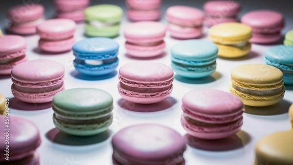 Obraz Delicious variety of colorful macarons