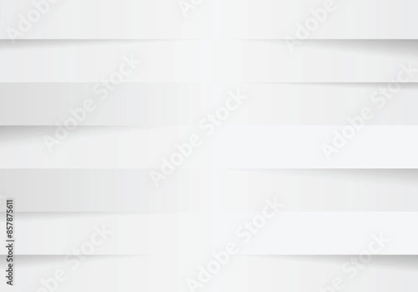 Obraz Vector 3d rendering of abstract horizontal background in white color