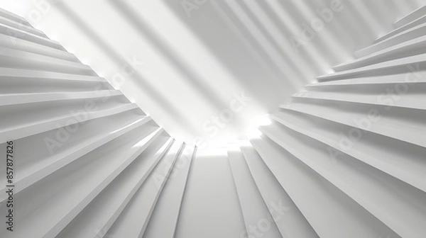 Fototapeta White Stairs With Light Streaks
