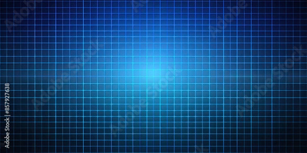 Obraz Futuristic Dark Blue Gradient Digital Grid Background