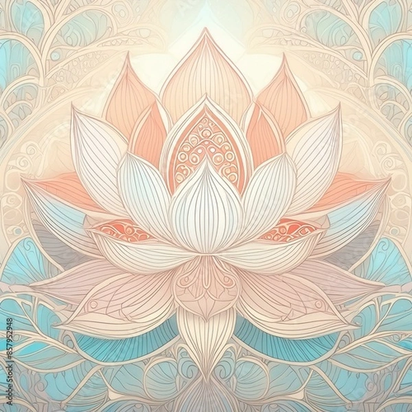 Obraz Mandala Lotus Pastel