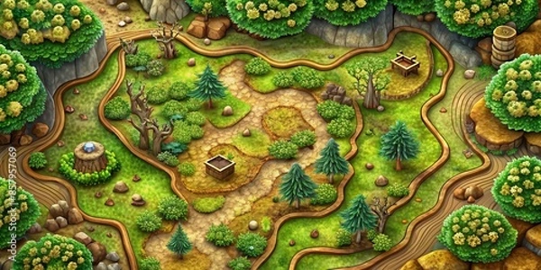 Fototapeta treasure map