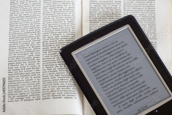 Fototapeta book and ebook reader