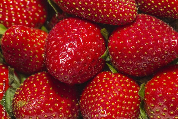 Obraz Strawberries background