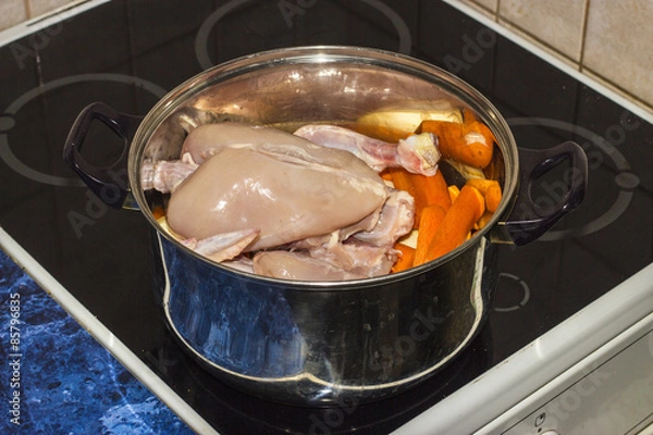 Obraz Chicken in the pot