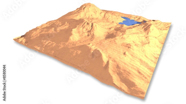 Fototapeta 3d Desert with Clipping Path