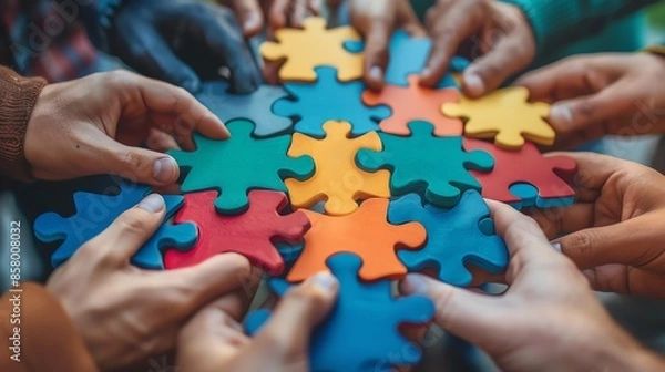 Fototapeta Collaborative projects, creative teamwork