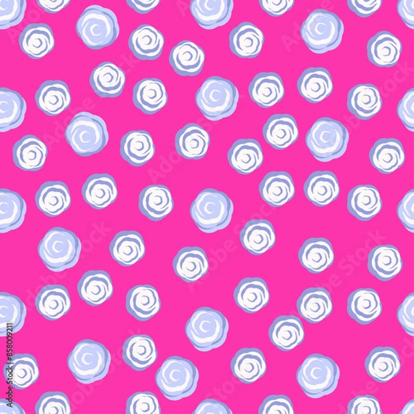 Fototapeta abstract floral pink seamless vector pattern