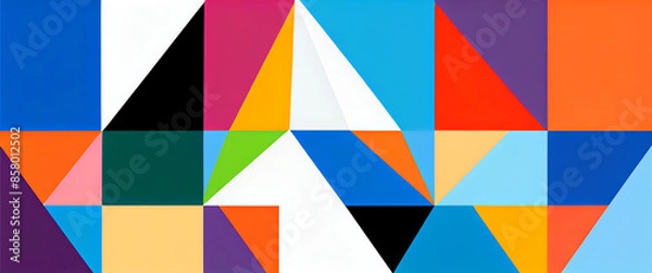 Fototapeta illustrazione con elementi geometrici a tema astratto contemporaneo
