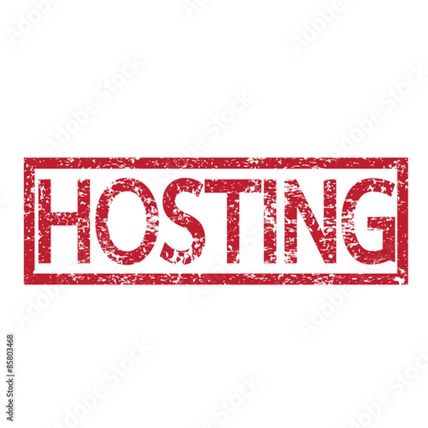 Fototapeta Stamp text HOSTING