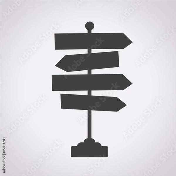 Obraz Direction road sign icon
