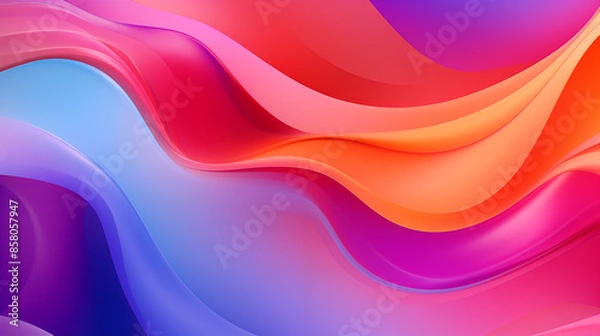 Fototapeta Dynamic Colorful Wave Patterns