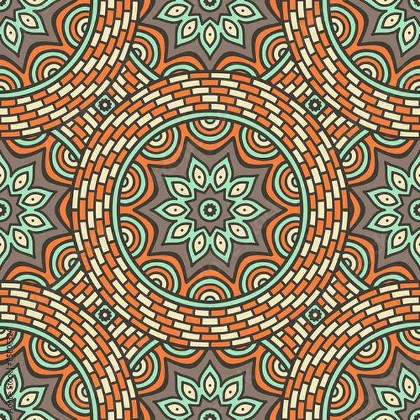 Obraz Ethnic floral seamless pattern