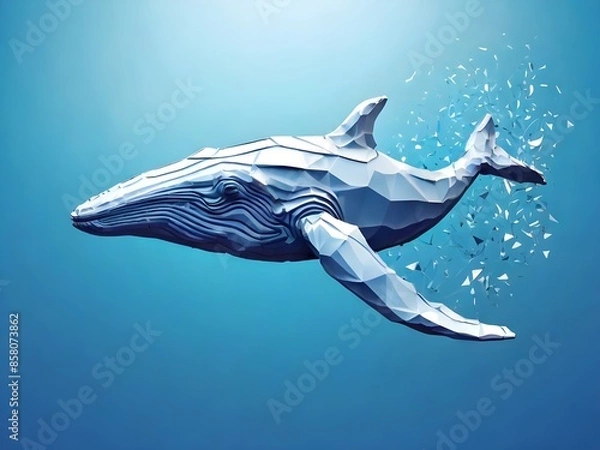 Fototapeta dolphin jumping in water,generative ai