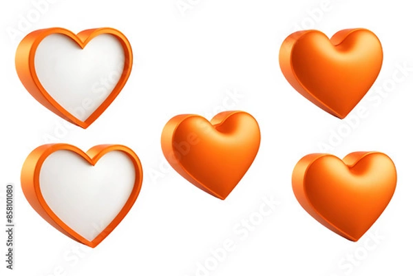 Fototapeta orange hearts