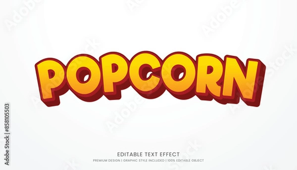Fototapeta editable 3d text effect sticker style template