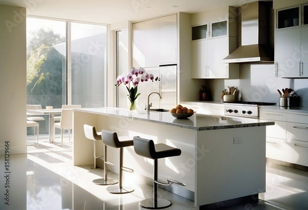 Obraz modern kitchen interior with table