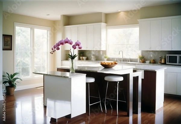 Obraz Modern Open-Concept Kitchen & Dining Area