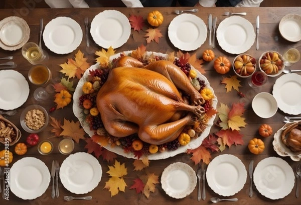 Obraz Festive Thanksgiving Table Decor