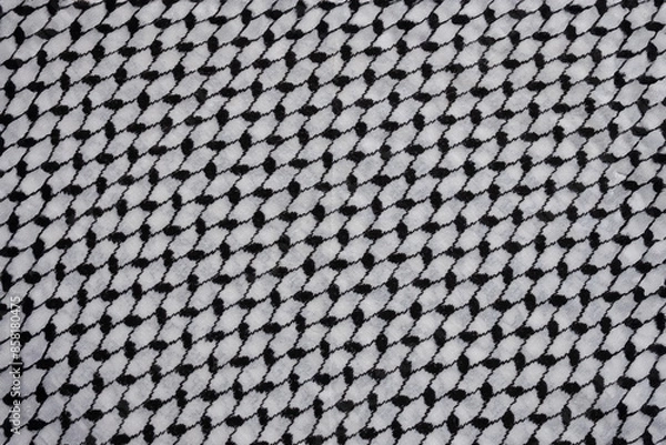 Fototapeta Palestinen keffeyh on white background  isolated with mock up and copy space