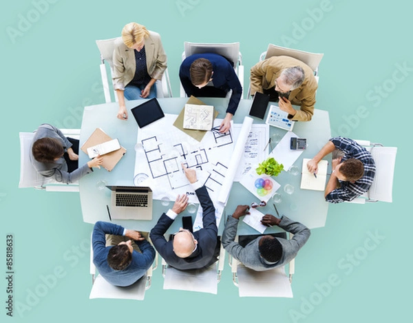 Fototapeta Architect Engineer Meeting Construction Design Concept