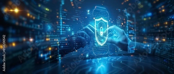 Fototapeta Effective privileged access management guards against threats from external attackers and unhappy employees, and corrects misconfigurations in elevated access permissions to protect system integrity.