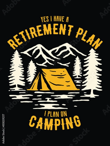 Fototapeta Mountain t-shirt design