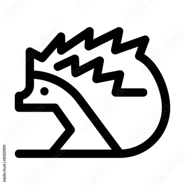 Obraz Hedgehog Line Icon Vector