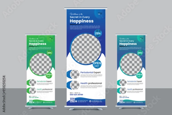 Obraz Medical Roll up banner template design for your medical shop