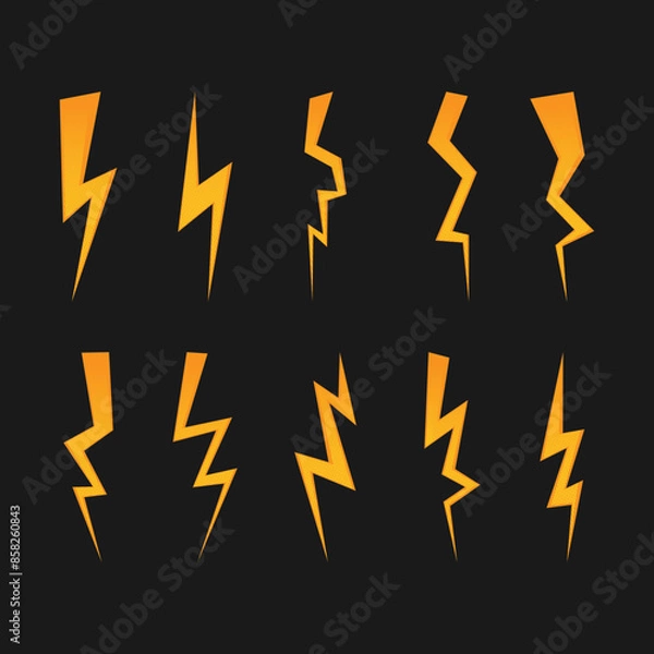 Obraz Gold lightning Illustration
