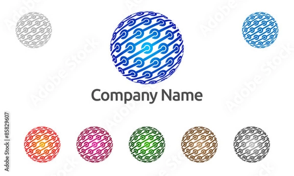 Fototapeta 3d, global, globe, world, abstract, ball, spiral, sphere, electric, electron, electronic,  logo, vector